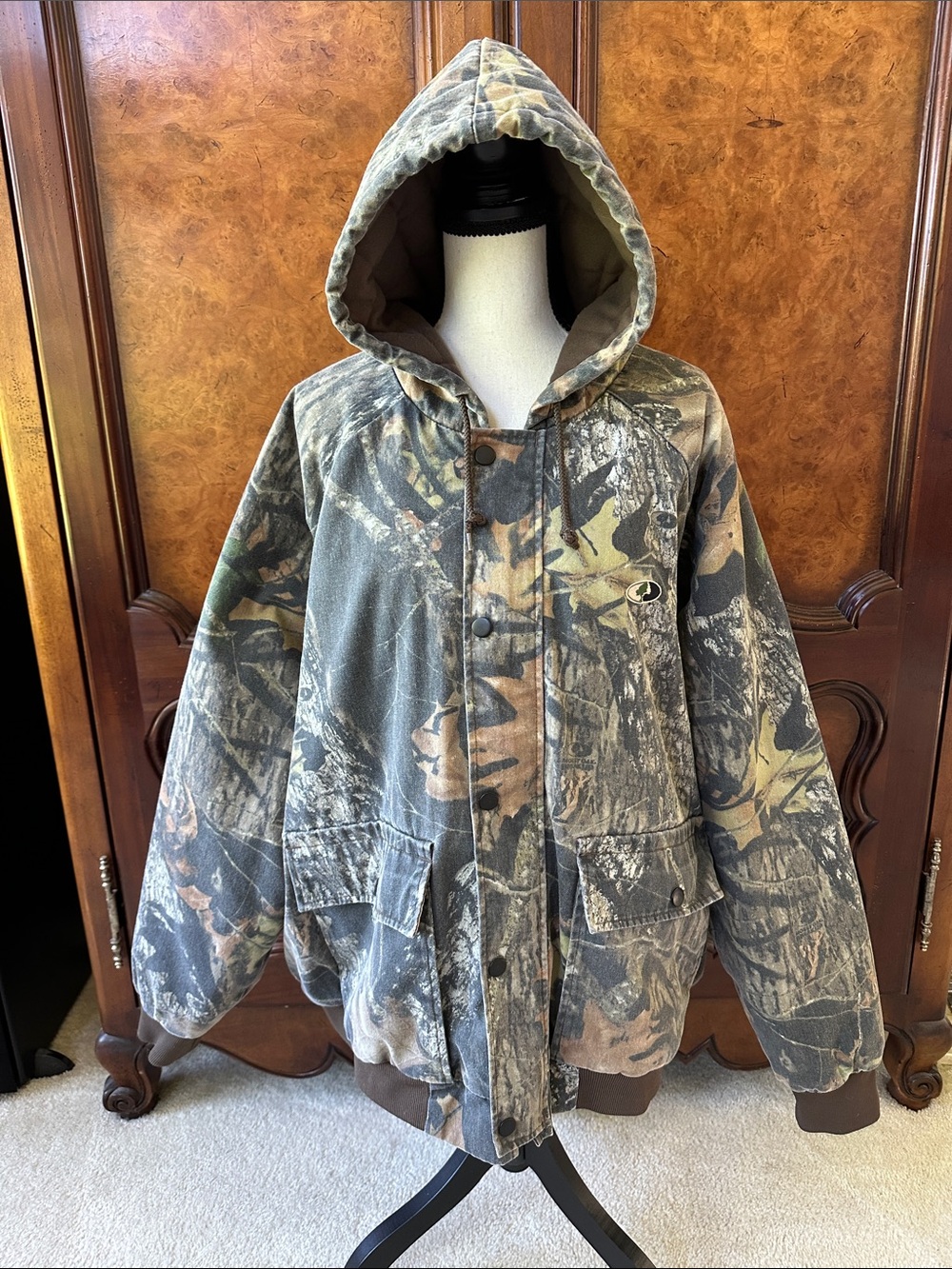 Mossy Oak Men's Camo Hooded Hunting Jacket